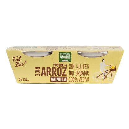 Sobremesa de arroz com baunilha NaturGreen, 2 x 125 g