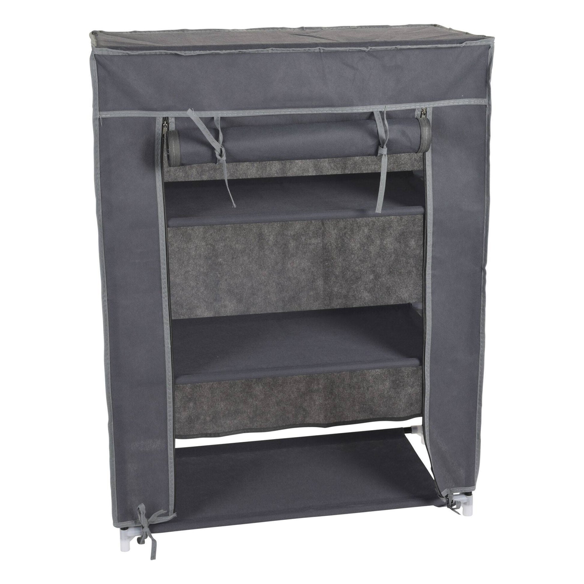 Well Home Caja De Almacenaje En Poliéster Color Gris 60x30x80cm_3