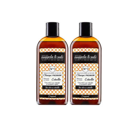 Embalagem 2 x Champô Antiqueda Premium Nuggela &amp; Sulé Nº 1 250 ml