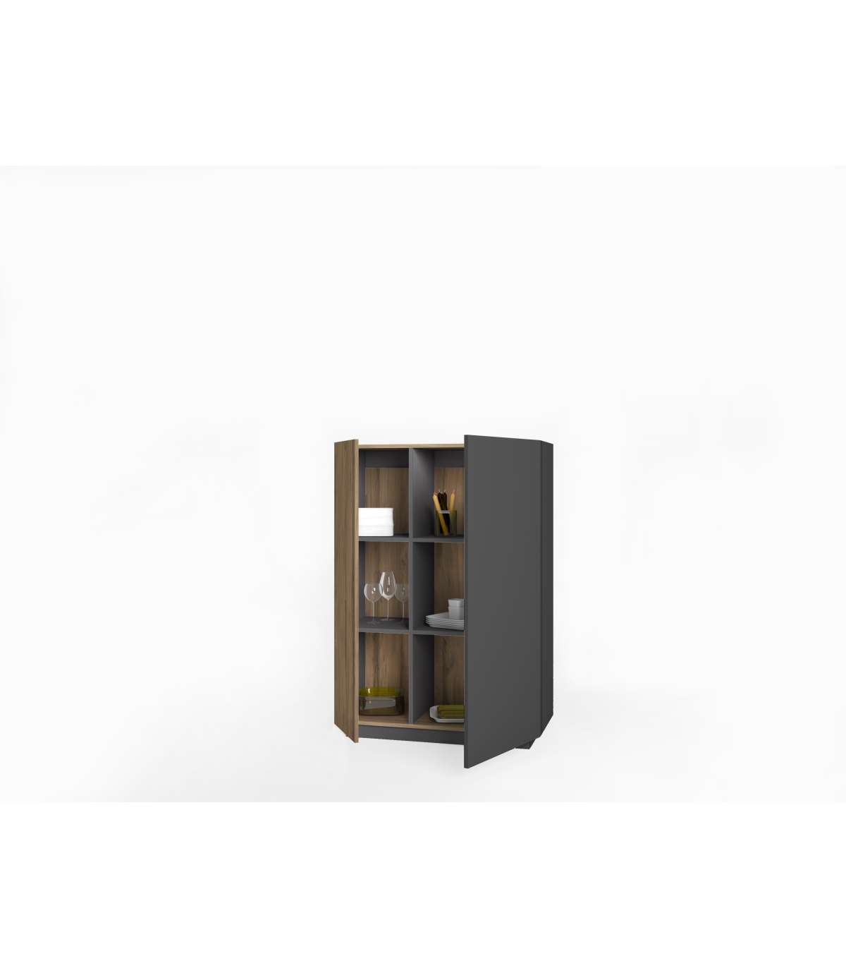 Mueble Auxiliar/bodeguero Celia Acabado Pizarra/sabi, 125.6cm(alto) 90.1cm(ancho) 41.6cm(f_4