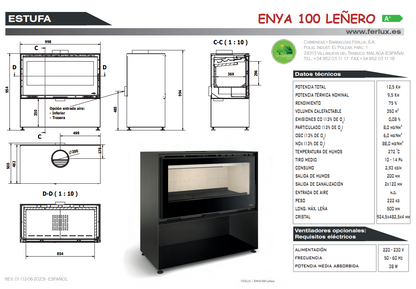 Bricosol Estufa De Leña Ferlux Modelo Enya 100_2