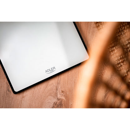 Báscula De Baño Digital Alta Precisión 180kg, Pantalla Led Apagado Automático, Vidrio Templado Adler Ad8174w Blanco_3