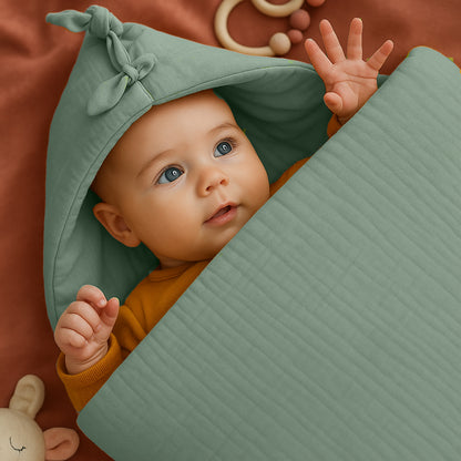 Nido De Bebé  En Algodón Bio Verde_1