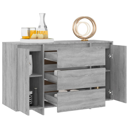 Aparador Con 3 Cajones Gris Sonoma 120x41x75 Cm / Vetonek_1