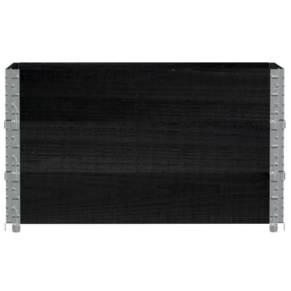 Jardinera De Madera Maciza De Pino Negro 100x50 Cm_2
