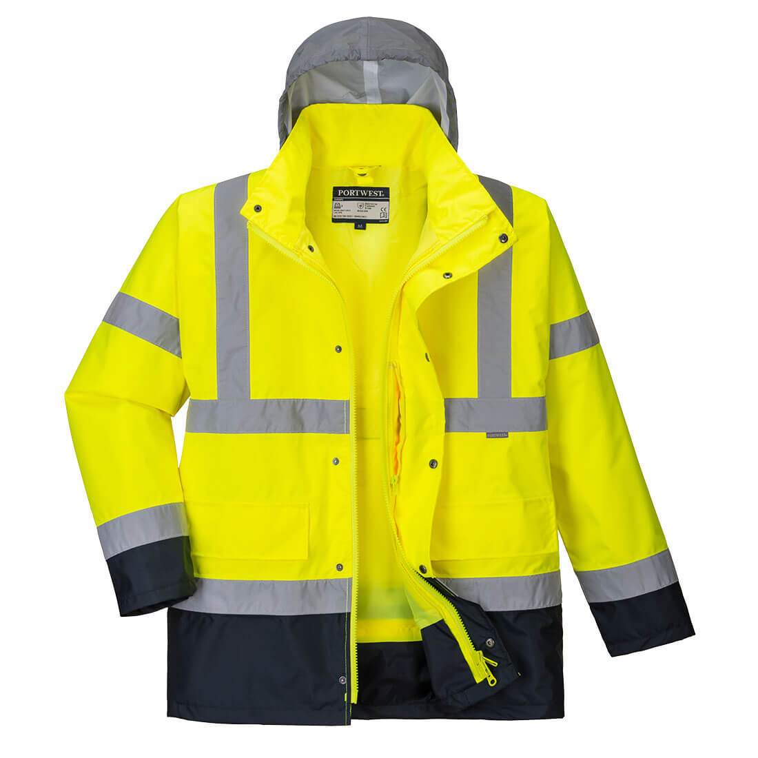 Parka 4 En 1 De Alta Visibilidad Contrast Traffic / Xxxl / Amarillo-marino_1