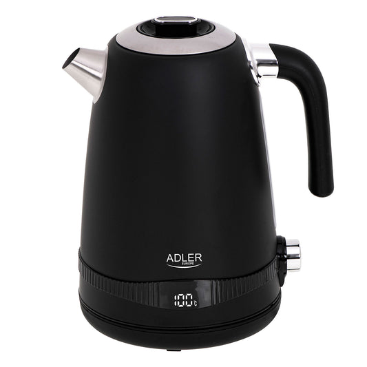 Hervidor Agua Eléctrico, Capacidad 1,7l, Sin Bpa, Control Temperatura, Acero Inox, Inalámbrico Adler Ad1295b, 2200w_0