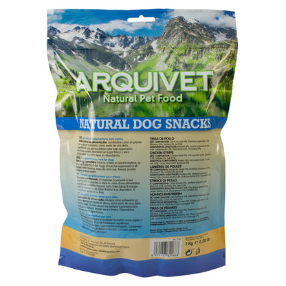 Petisco natural para cães Arquivet tiras de frango 1Kg