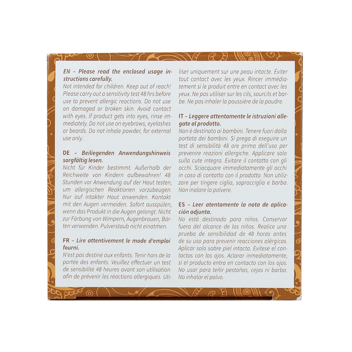 Tinte natural color castaño dorado Khadi 100 g