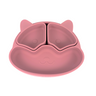 Prato De Silicone Para Bebé Harvard Com Divisórias Removíveis E Forma De Cachorrinho Althea Living Rosa Profundo