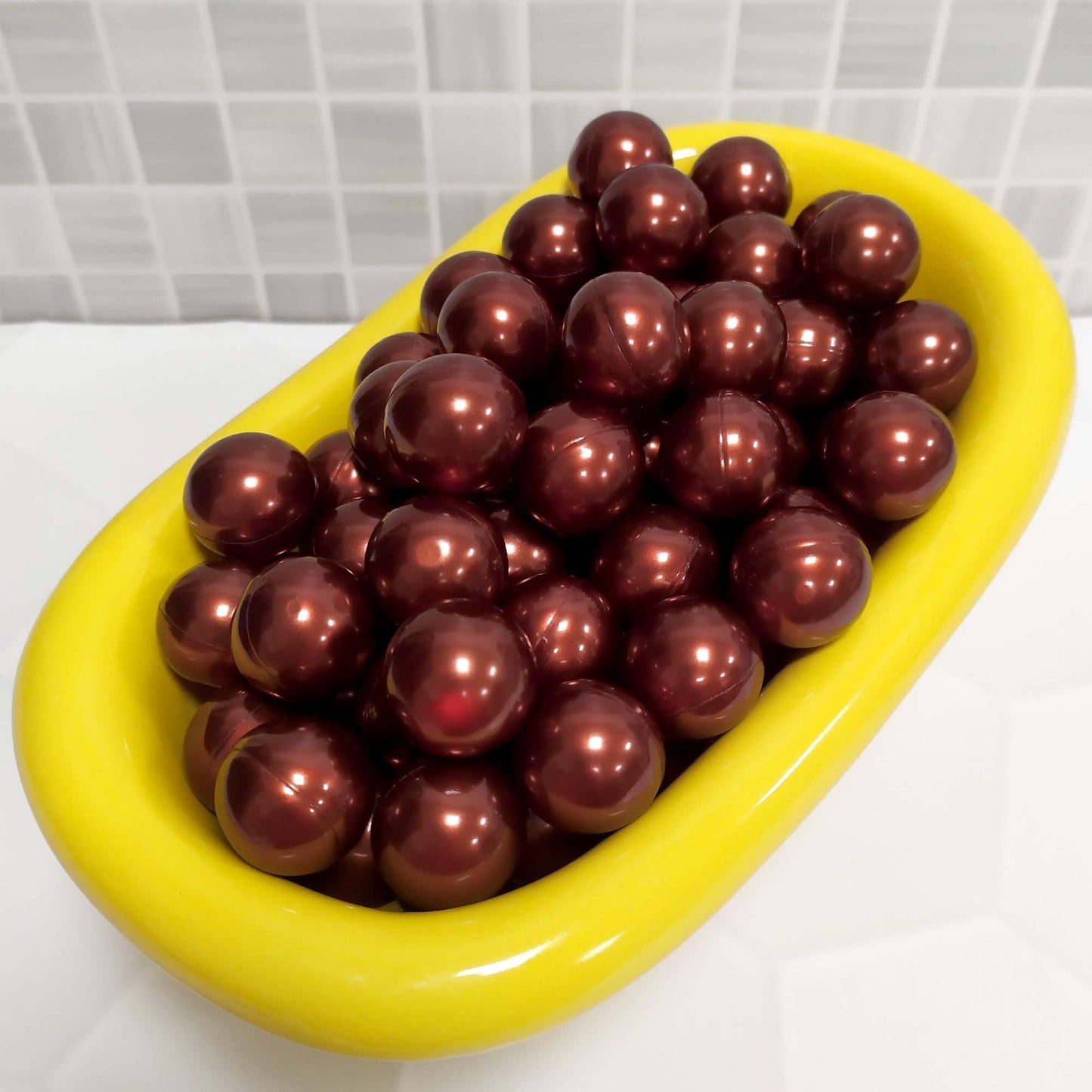 Caja 70 Perlas De Baño Con Aroma A Vainilla - Con Aceite De Soja - Hidrata, Suaviza Y Perfuma La Piel - Forma Bola_4