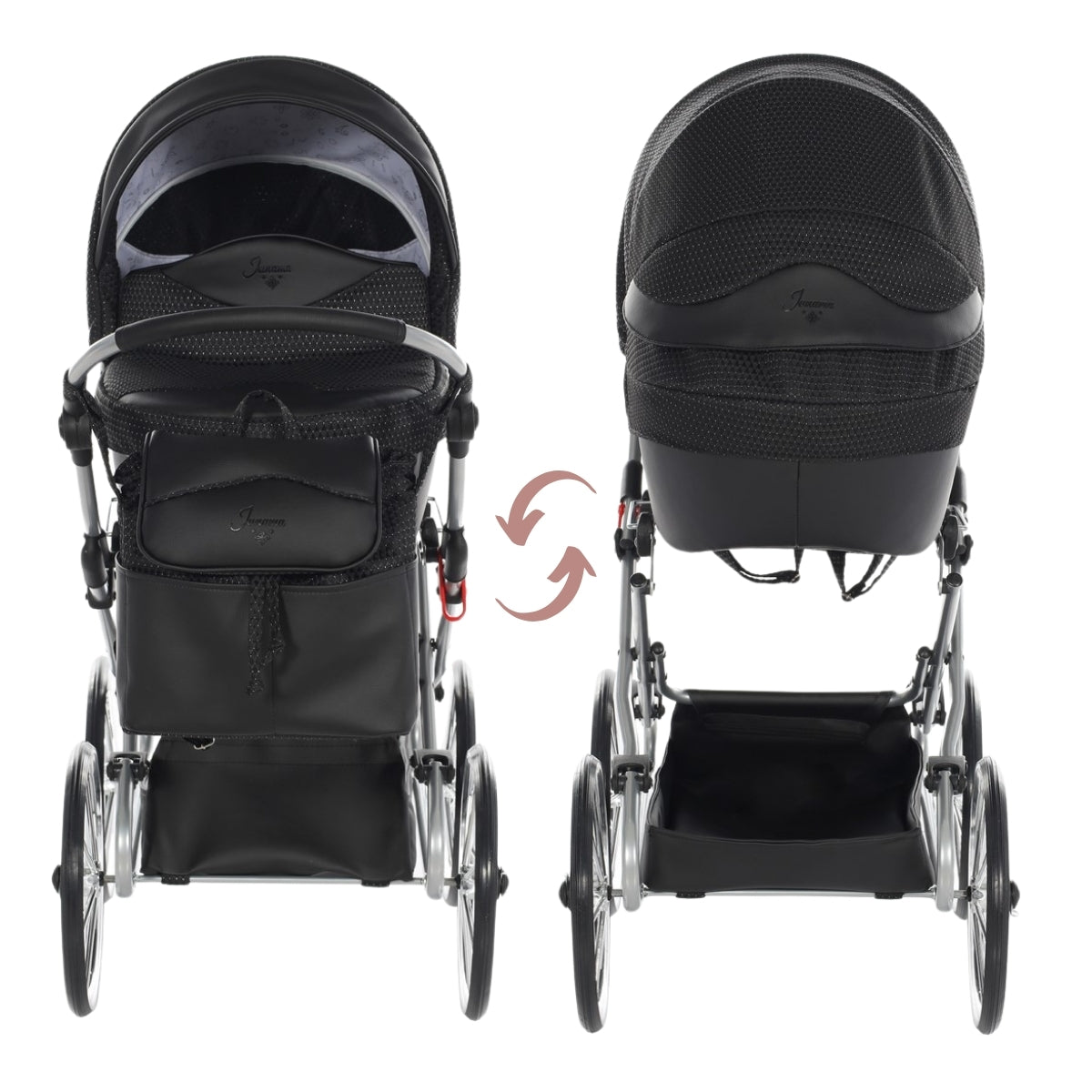 Carro De Muñecas Dolce Classic_black-silver_3