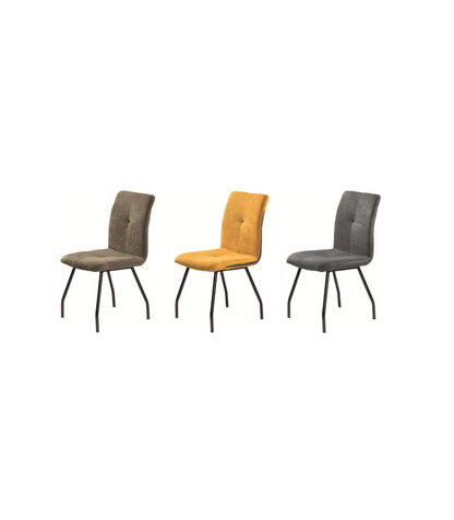 Silla Theo Estructura Metálica Tapizado En Tejido Color Marrón, 90 Cm(alto) 46 Cm(ancho) 54 Cm(largo)_4