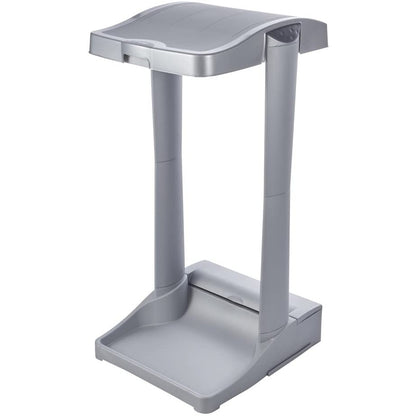 Papelera Vertical Soporte Para Bolsas De Basura Con Compartimento De Almacenaje, 60-120 L, Ole, Plateado_1