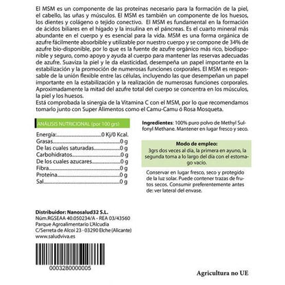 MSM 200 g, Vida Saudável