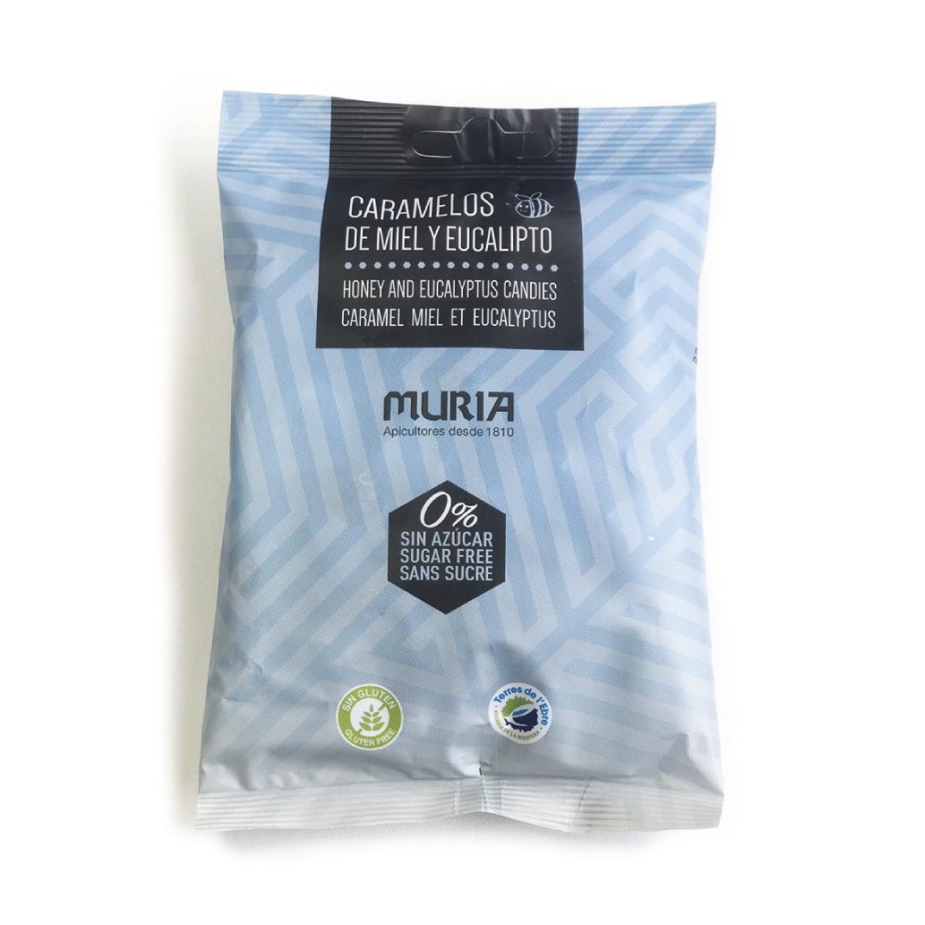 Rebuçados Muria Biológicos de Mel e Eucalipto sem Plástico e sem Açúcar 65g