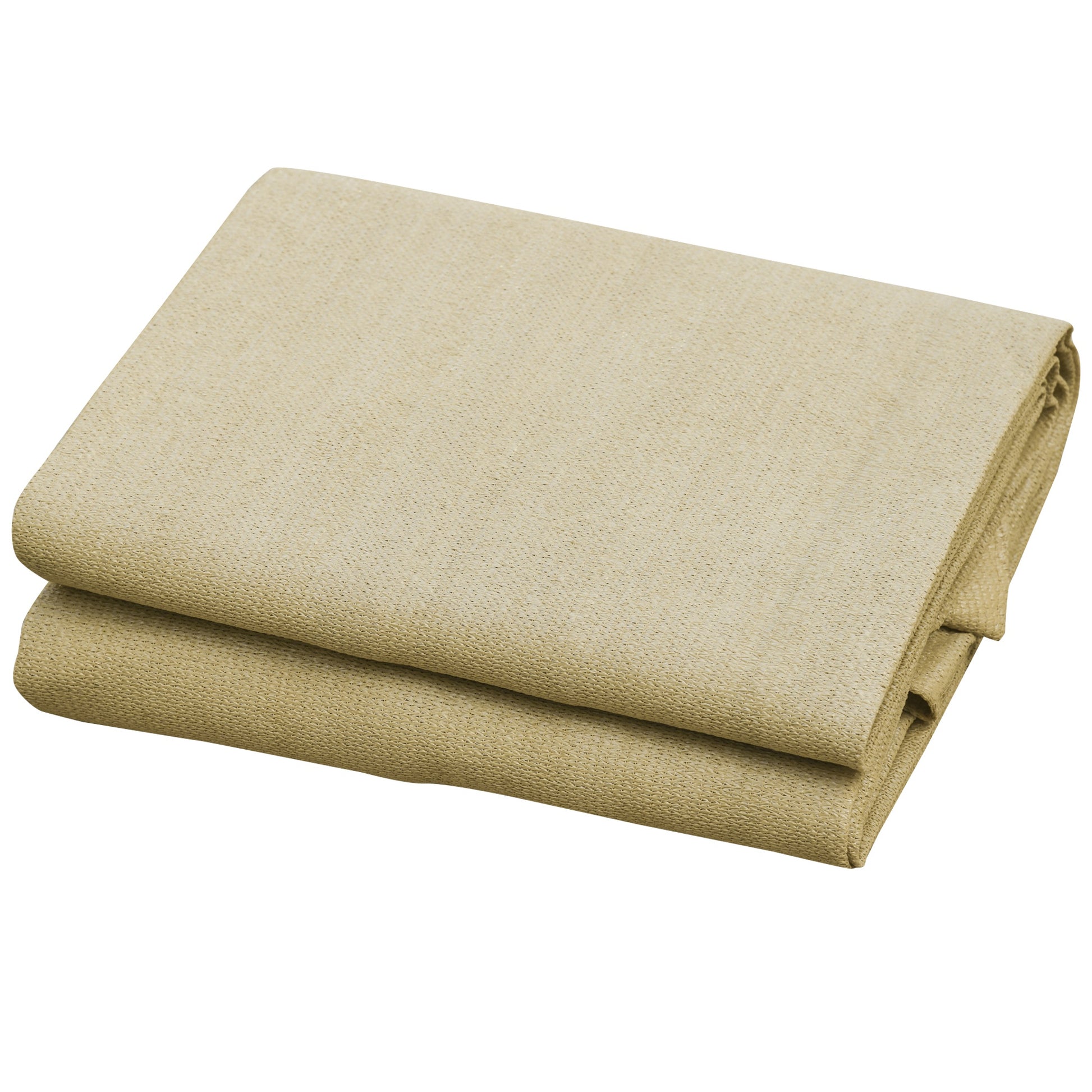 Outsunny Toldo Vela Sombrilla Parasol Triangular 3m De Hdpe Beige_4