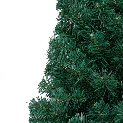Vidaxl Medio Árbol De Navidad Con Luces Y Soporte Verde 180 Cm_5