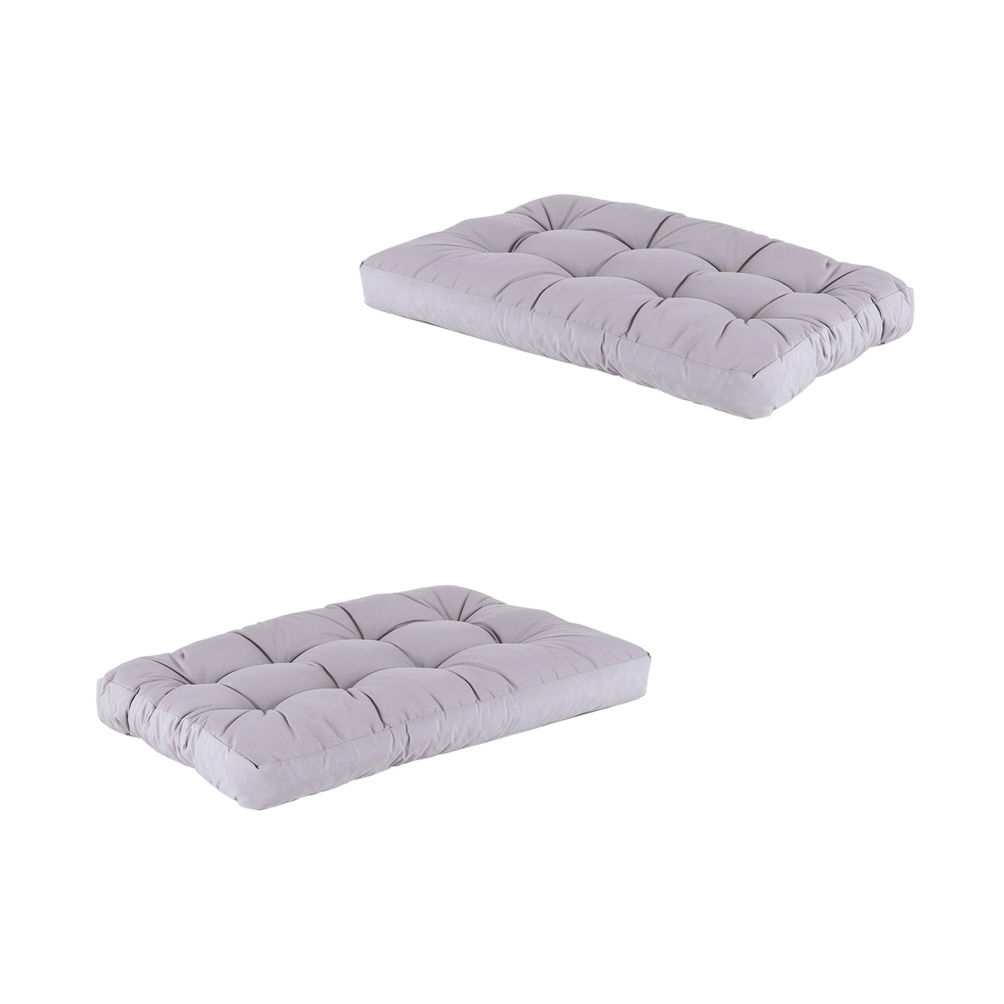 Pack 2 Cojines Asiento Para Palet, Tamaño: 80x120x16 Cm, Color Piedra, Repelente Al Agua_0