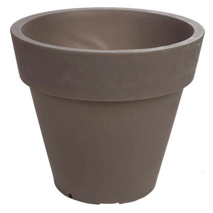 Macetero De Polietileno Por Rotomoldeo Color Topo 35x30 Cm