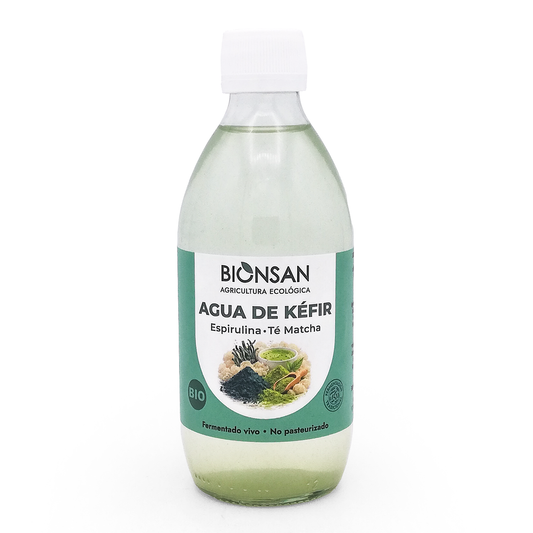 Agua De Kefir Espirulina Té Matcha Eco Bionsan33cl_0