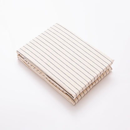 Set Cama Rayas (funda Nordica 260x240cm+ 2 Fundas Almohada 50x105cm) 100% Algodón 120gsm Ecru Rayas Cierre De Botones Haze Scalpers Home_5