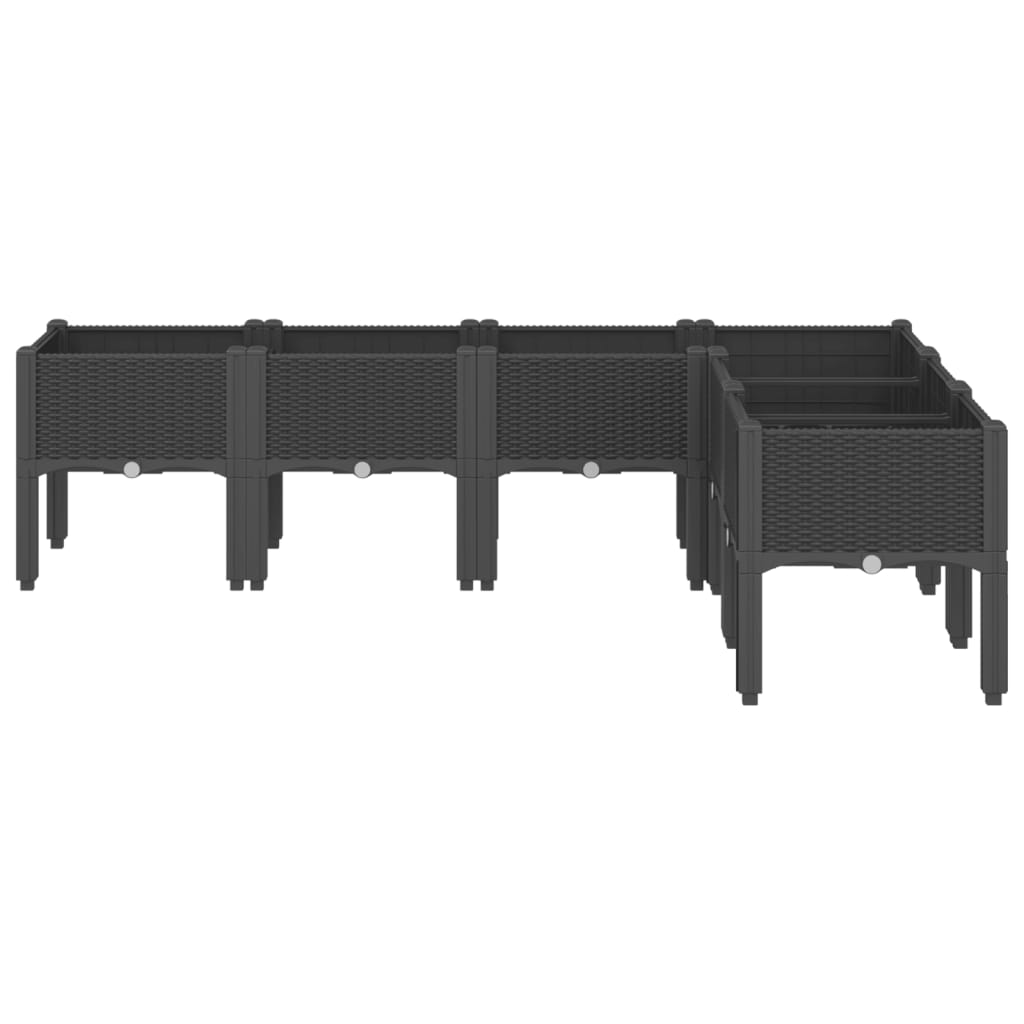 Jardinera Con Patas Pp Negro 160x120x42 Cm_2