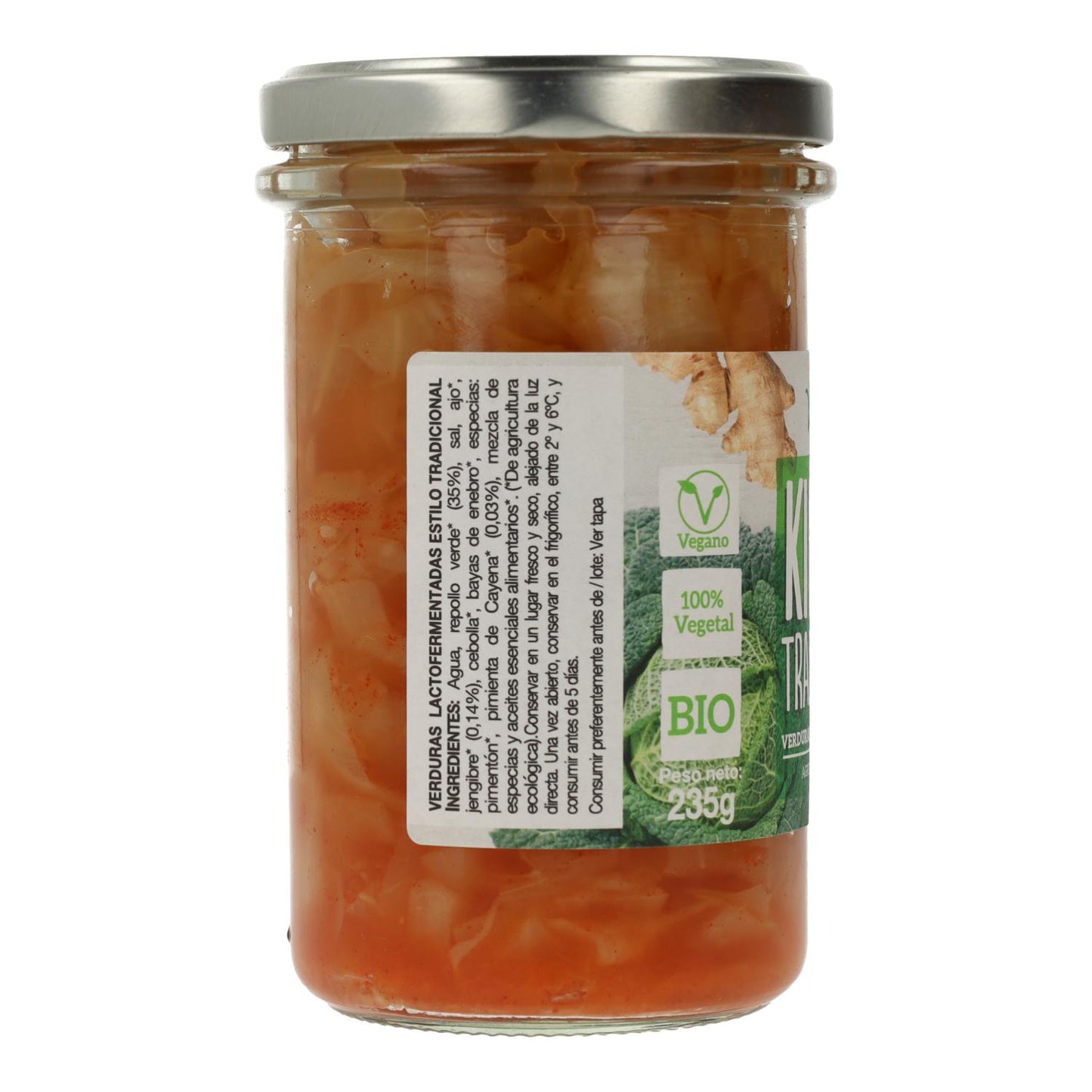 Kimchi Lactofermentado Tradicional Bio Vegetalia 235gr