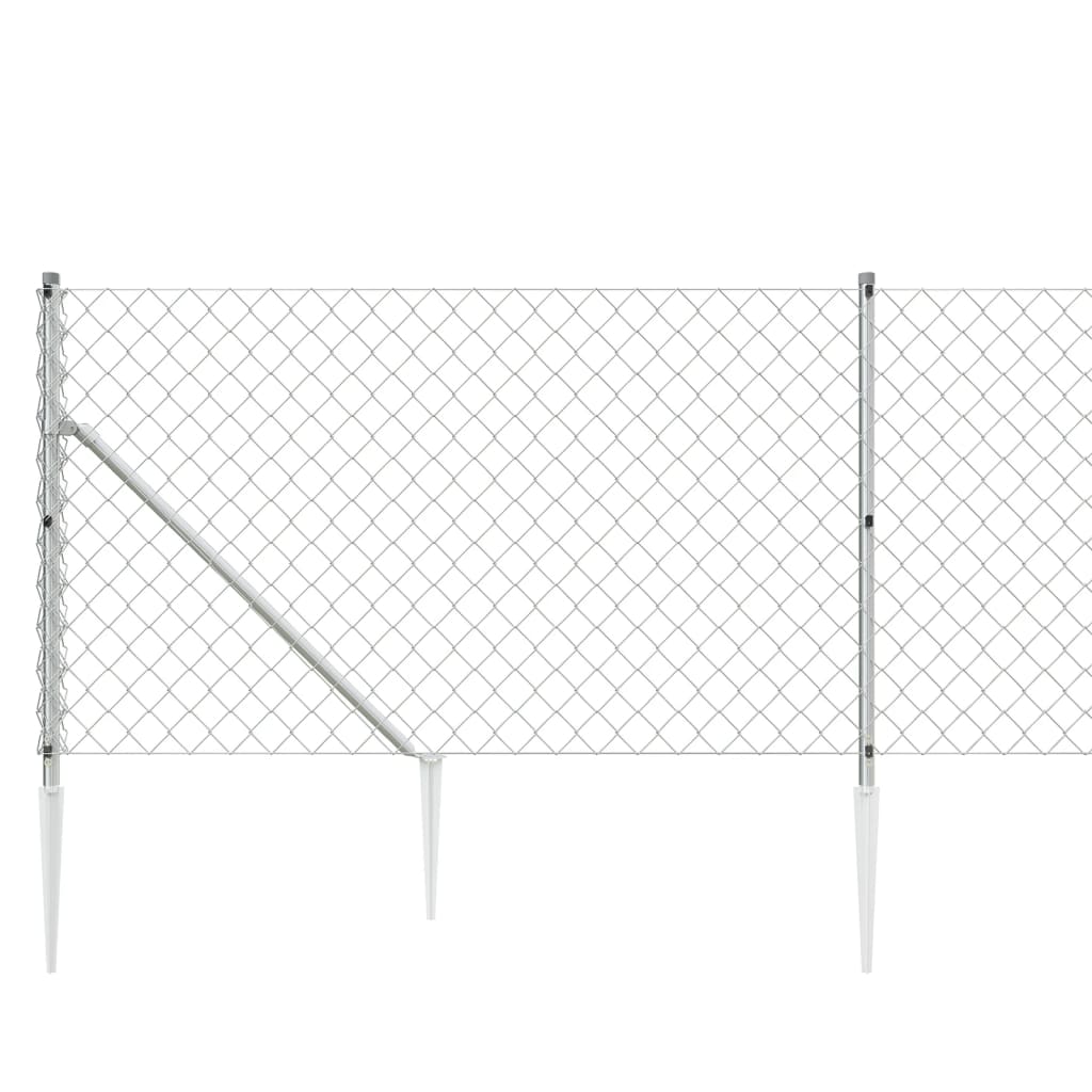 Cerca De Alambre Con Pinchos De Anclaje Plateado 0,8x10 M / Vetonek_1