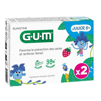 Junior duo pack gel dentífrico Gum 2x50ml