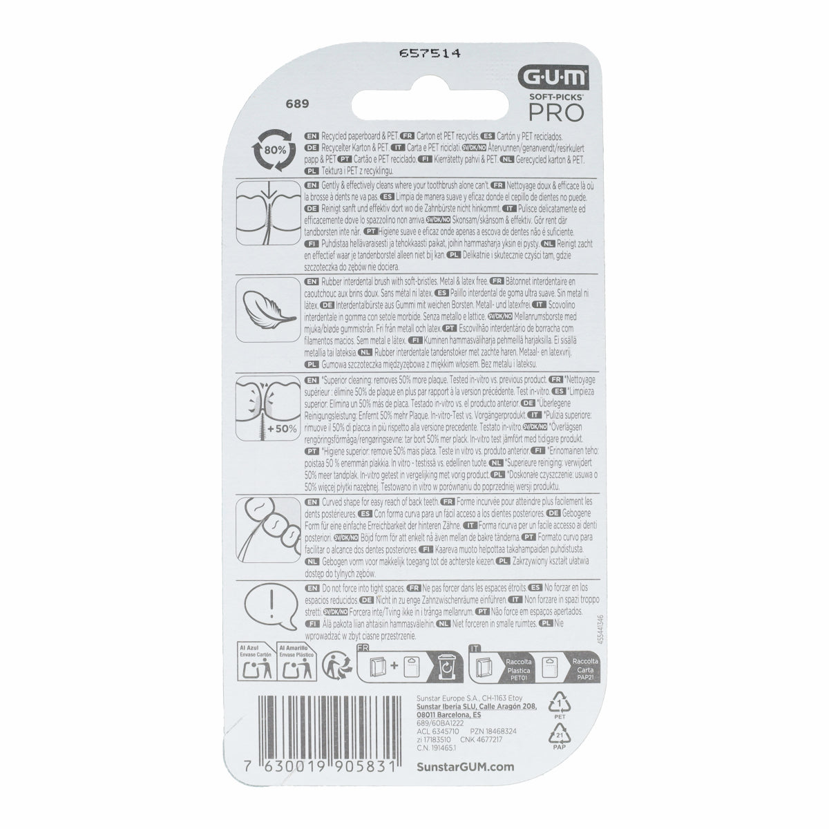 Soft-picks pro small Gum 60 uds