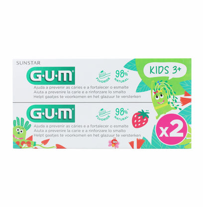 Kids duo pack gel dent sabor fresa Gum 2x50ml