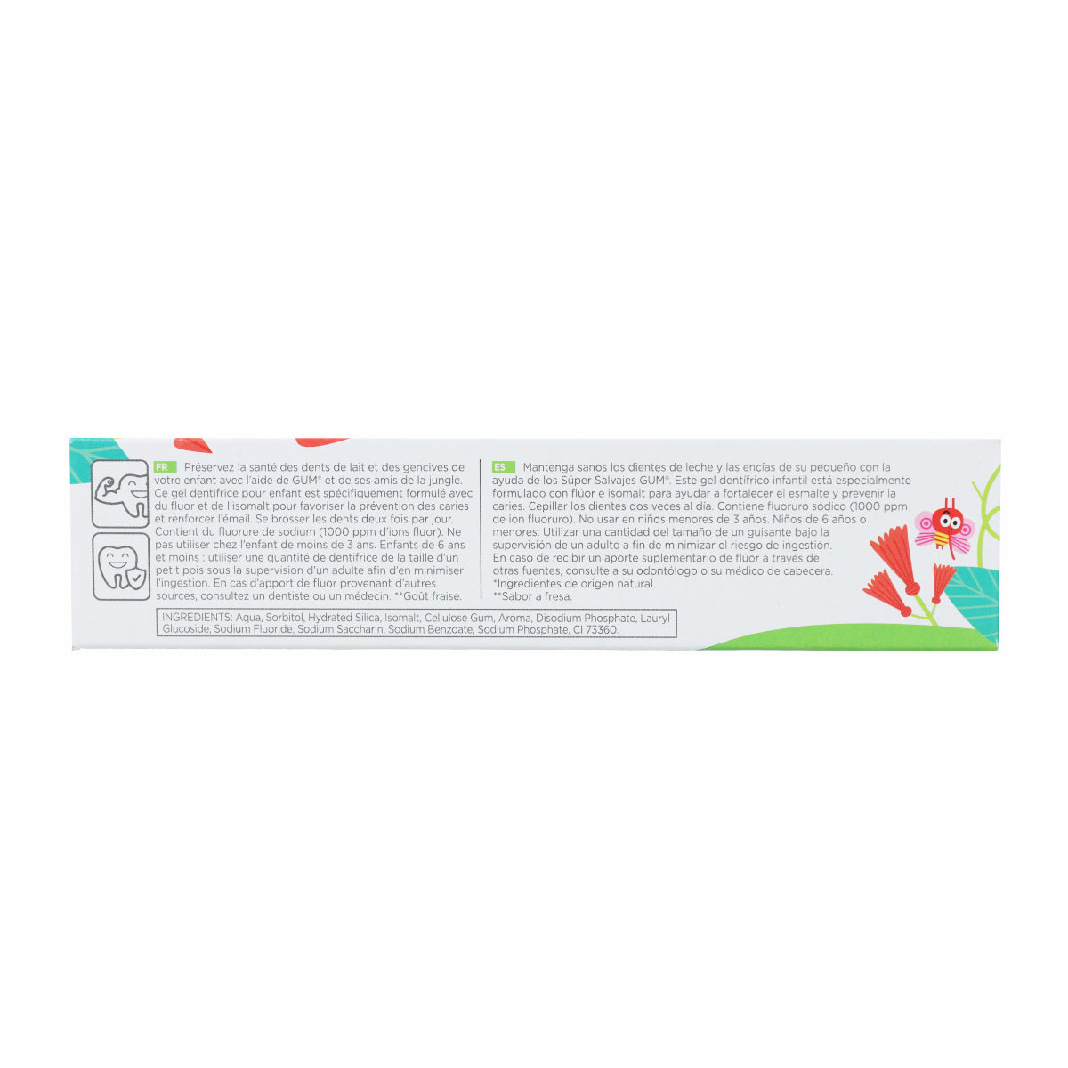 Kids duo pack gel dent sabor fresa Gum 2x50ml