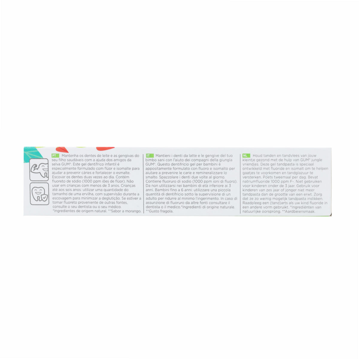 Kids duo pack gel dent sabor fresa Gum 2x50ml