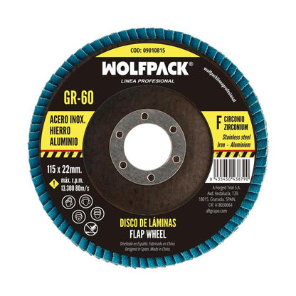 Disco Laminas Abrasivo Para Amoladora Ø 115 Mm. Grano 60 Disco Laminado Acero, Disco Lija Acero Inoxidable, Disco Pulidor Acero_0