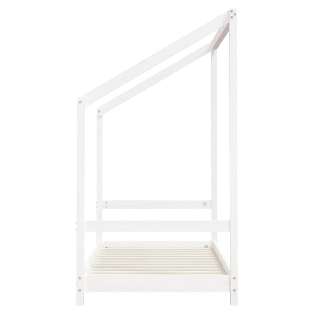 Vidaxl Estructura De Cama De Niños Madera De Pino Blanco 2x(80x160) Cm_4