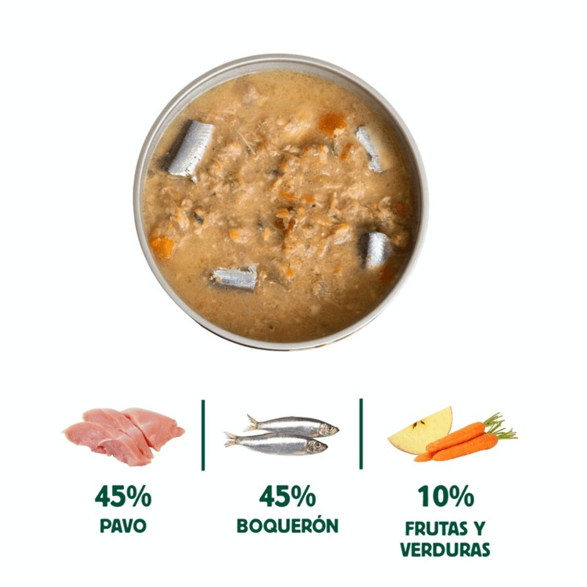 Cazuelas Caseras Boquerón, Pavo y Manzana Wild Balance 280g