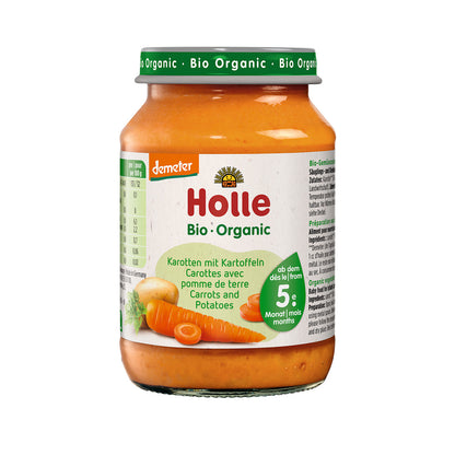 Tarrito de Zanahoria &amp; patata Demeter a partir 7 meses Holle 190gr