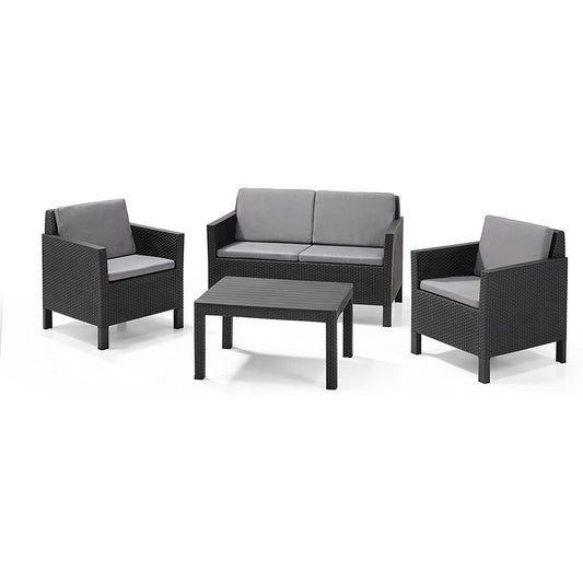 Conjunto de mobiliário de jardim Keter Chicago Lounge Graphite