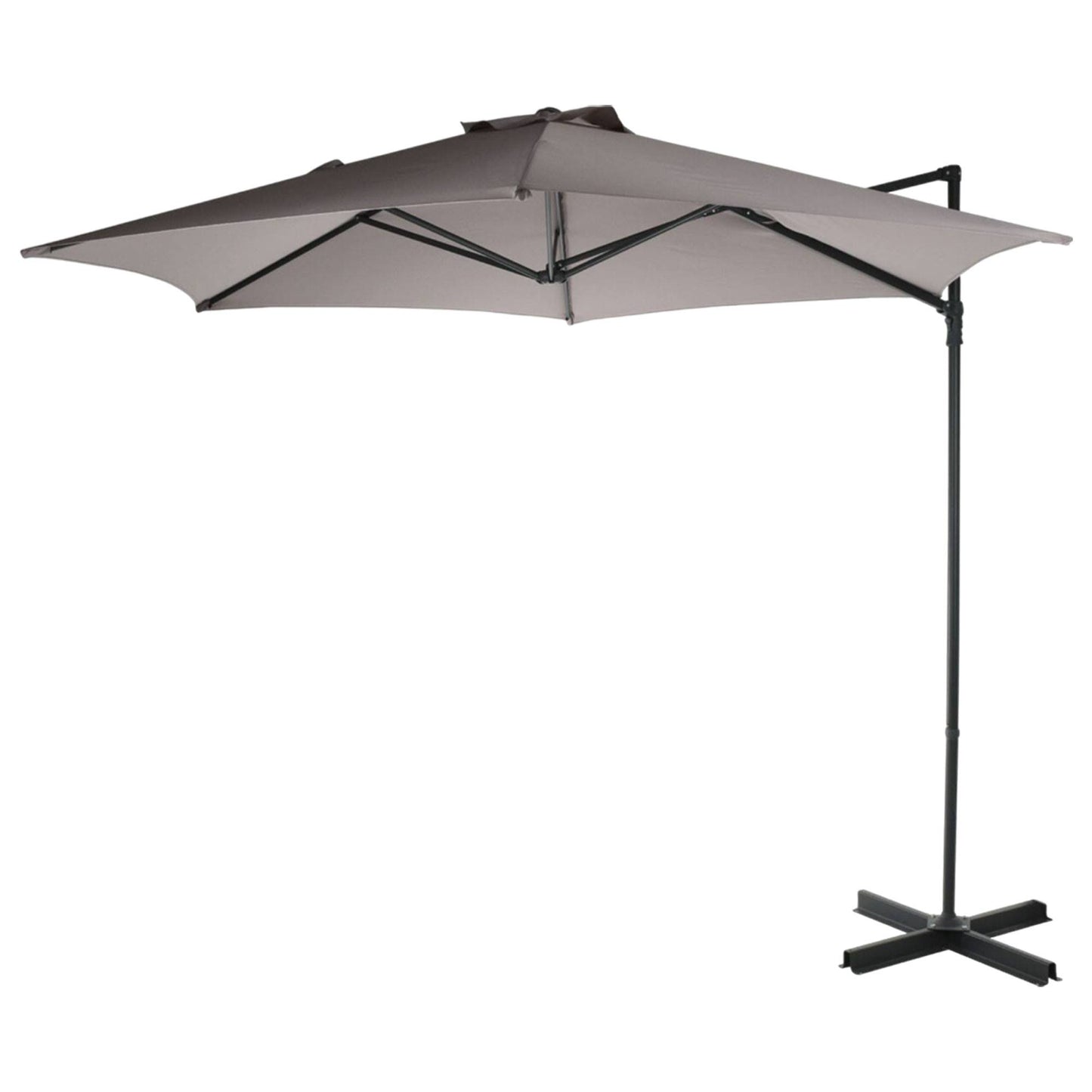 Well Home - Sombrilla Colgante Push Up Ø270cm Topo Con Base De Acero Cruzado_0