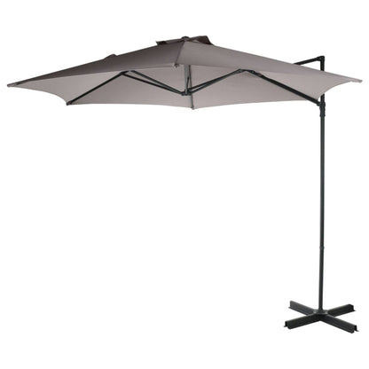 Well Home - Sombrilla Colgante Push Up Ø270cm Topo Con Base De Acero Cruzado_0