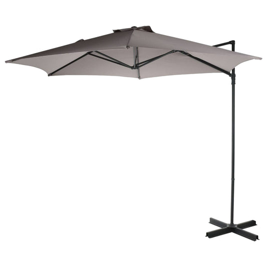 Well Home - Sombrilla Colgante Push Up Ø270cm Topo Con Base De Acero Cruzado_0
