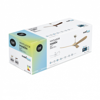 Ventilador Dc Marin Niquel 3 Aspas Haya Sin Luz 6 Velocidades 152d Temporizador Y Remoto 24_1