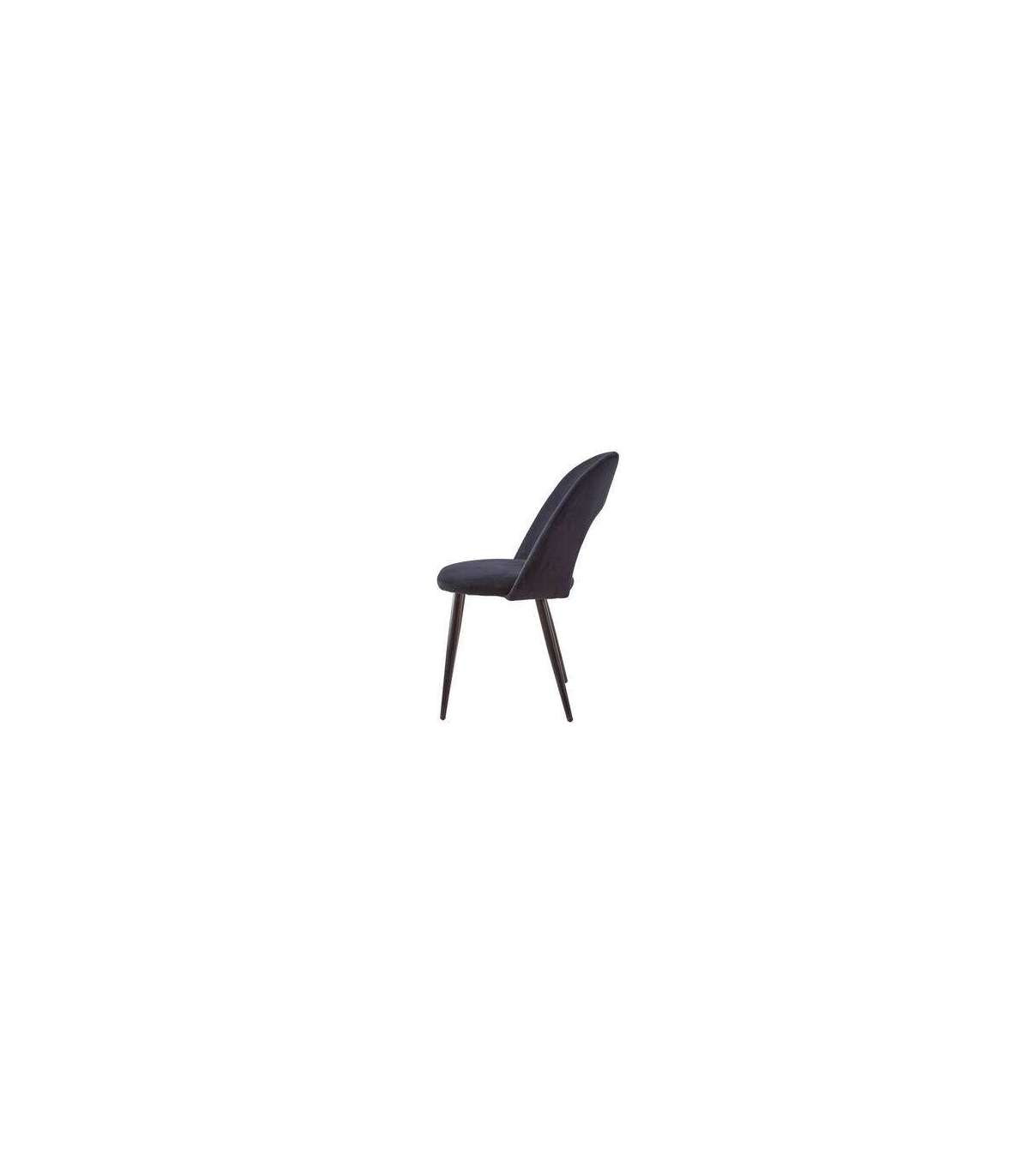 Pack De 4 Sillas Nueva Teruel Tela Velvet En Negro. 89 Cm (alto) 48 Cm (ancho) 48 Cm (fond_1