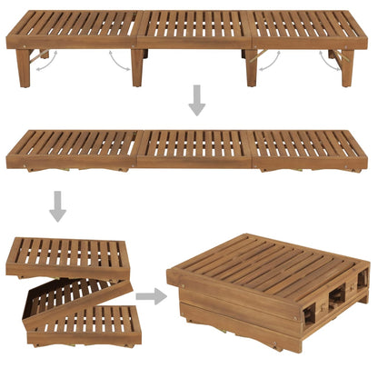 Tumbona Plegable Con Cojín Madera Maciza De Acacia_4