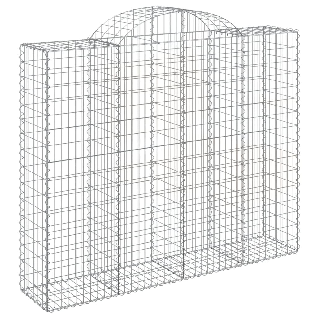 Cestas Gaviones 14 Uds Forma De Arco Hierro 200x50x160/180 Cm_2