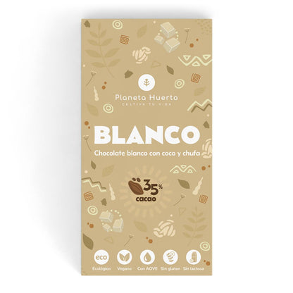 Barra de chocolate branco vegan 35% ECO Planeta Huerto 70 g