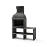Grelhador Benhaddou preto com banco, Movelar
