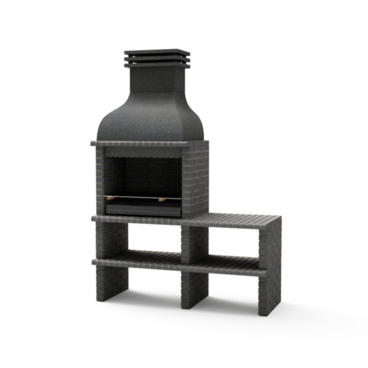 Grelhador Benhaddou preto com banco, Movelar