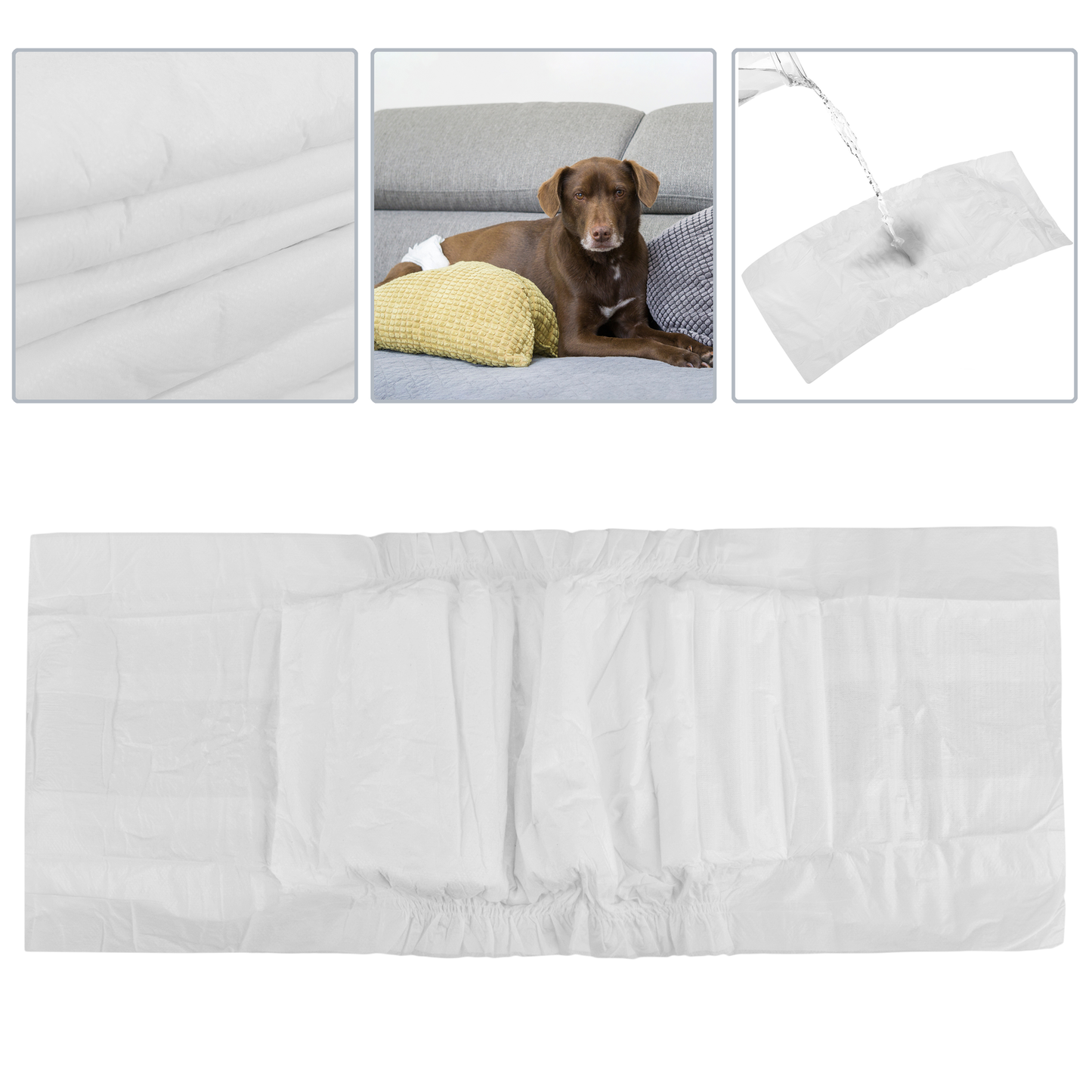 Pañales Desechables Para Perros Macho 12 Unidades Talla S_1